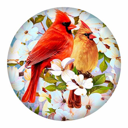 NEXT INNOVATIONS Spring Cardinals Round Wall Art 101410049-SPRINCARD